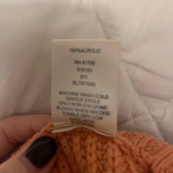 Blair Shaker Stitch Dolman Sweater crew neck short sleeve pink/salmon size M - Picture 5 of 5